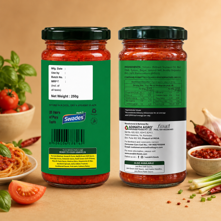 Surabhi Jain Schezwan 250 g & Pizza Pasta Sauce 250 g Combo Pack