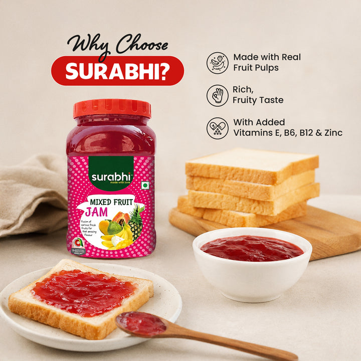 Surabhi Mixed Fruit Jam - 1000 g