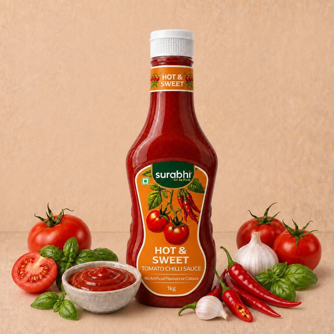 Surabhi Tomato Chilli Sauce - Hot and Sweet -  1000 g