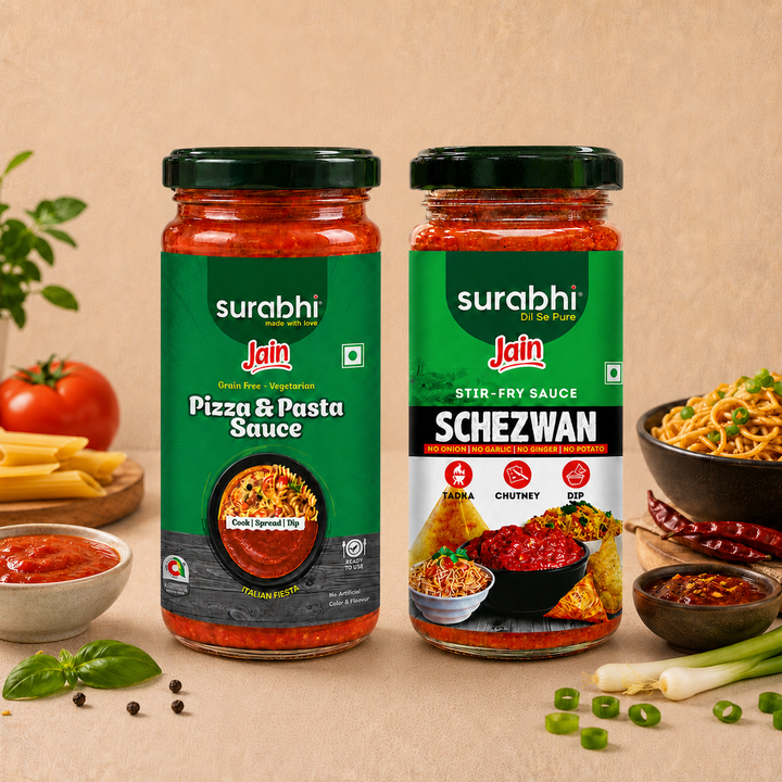 Surabhi Jain Schezwan 250 g & Pizza Pasta Sauce 250 g Combo Pack
