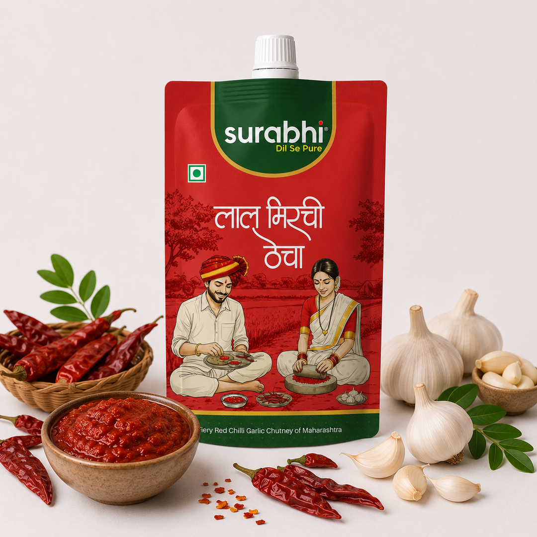 Surabhi Red Mirchi Thecha - 100 g