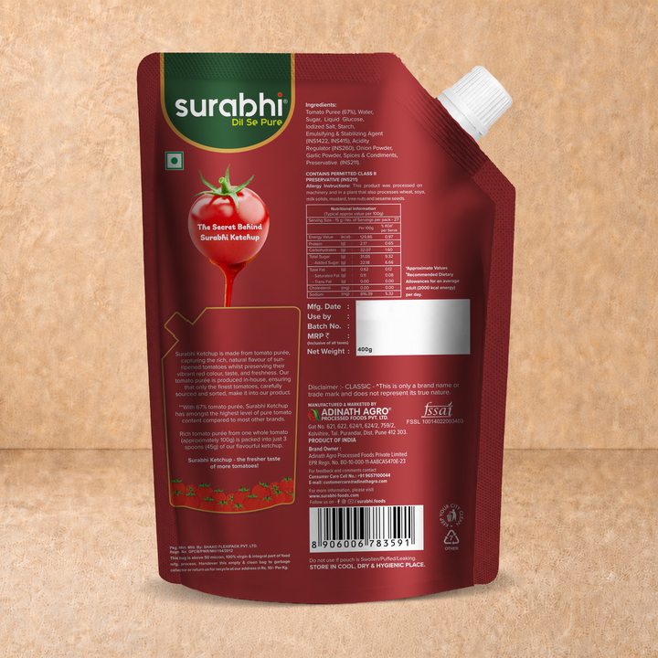 Surabhi Tomato Ketchup Classic - 400 g